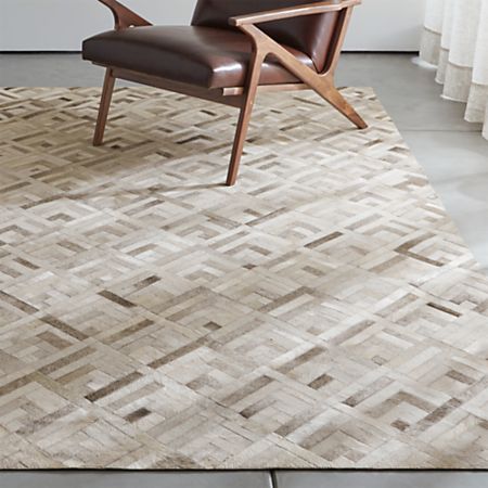 grey cowhide rug